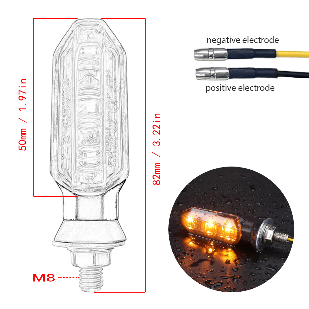 8mm Mini Moto LED Indicatori d - Sos Light Strobe recensione e prezzo