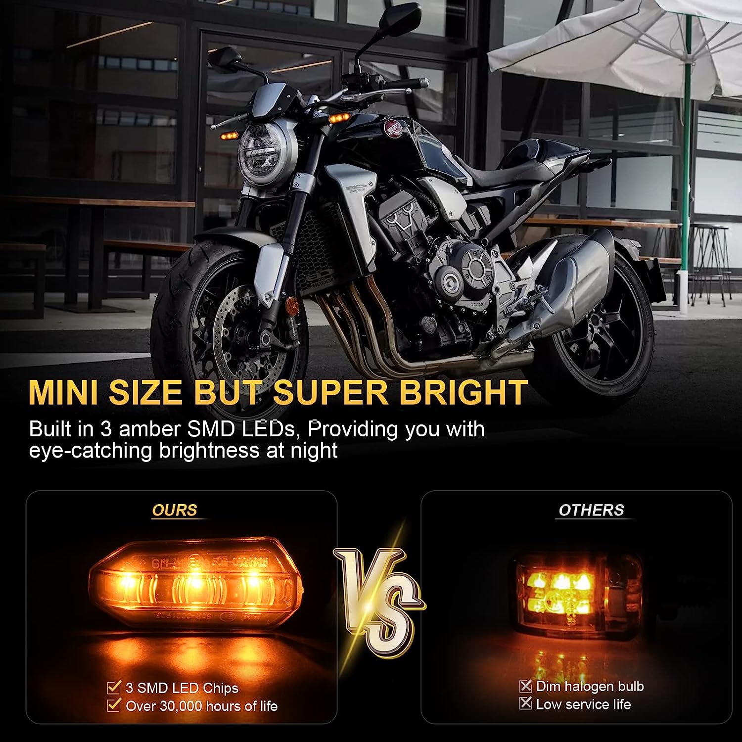 2/4 PCS 8mm Mini Moto LED Indi - Sos Light Strobe recensione e prezzo