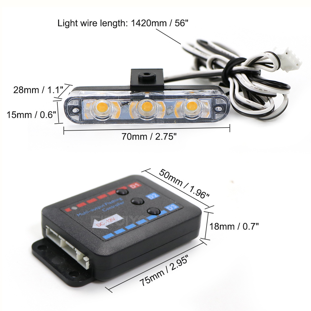 4x 3 LED Luci Stroboscopiche p - Sos Light Strobe recensione e prezzo